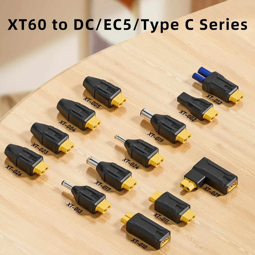 XT60 to EC5 Type C Adapter DC 5.5X2.5 5.5X2.1 7.4X5.0 7.9X5.0mm to XT60 Connector Model Airplane Battery Charger Plug Converter