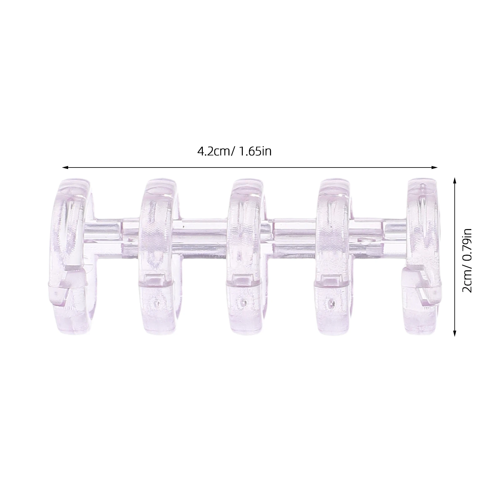 100 Stuks Plastic Losbladige Bindmiddel Ringen Transparant Te Openen 5-Hole Ringen Voor Boek Binding Indexkaarten Kantoorbenodigdheden