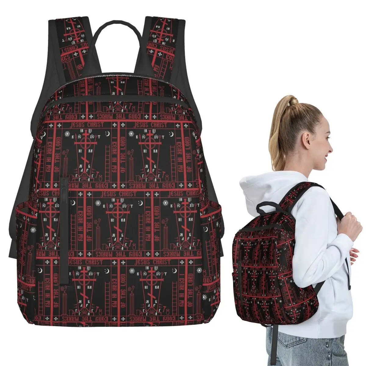 

Calvary Cross Of Russian Orthodox Church Backpack Student BookBag Kids School Bag Computer Shoulder Bags Boys Girls