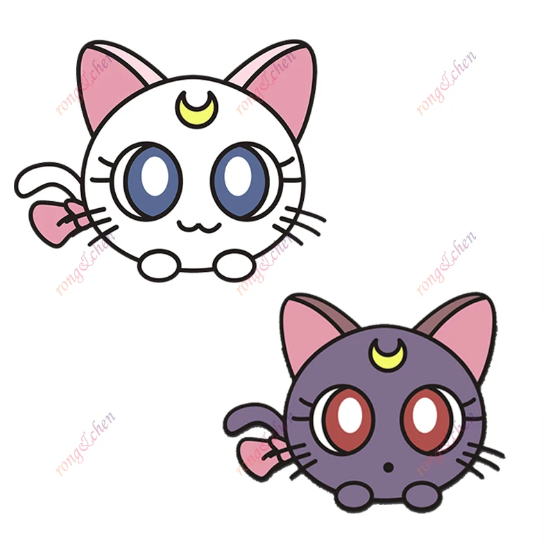 

Cartoon Car Sticker Moon CatCar Motorcycle Racing Helmet Laptop Trunk Body Car Window Surfboard Waterproof PVC Vinyl Decals