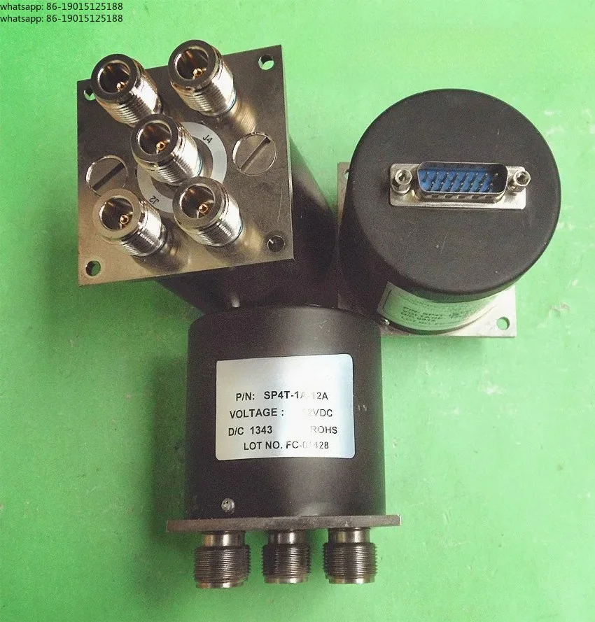 Export direct sales  SP4T-1A-12A 12V DC-12GHz SP4T N type high power RF coaxial switch