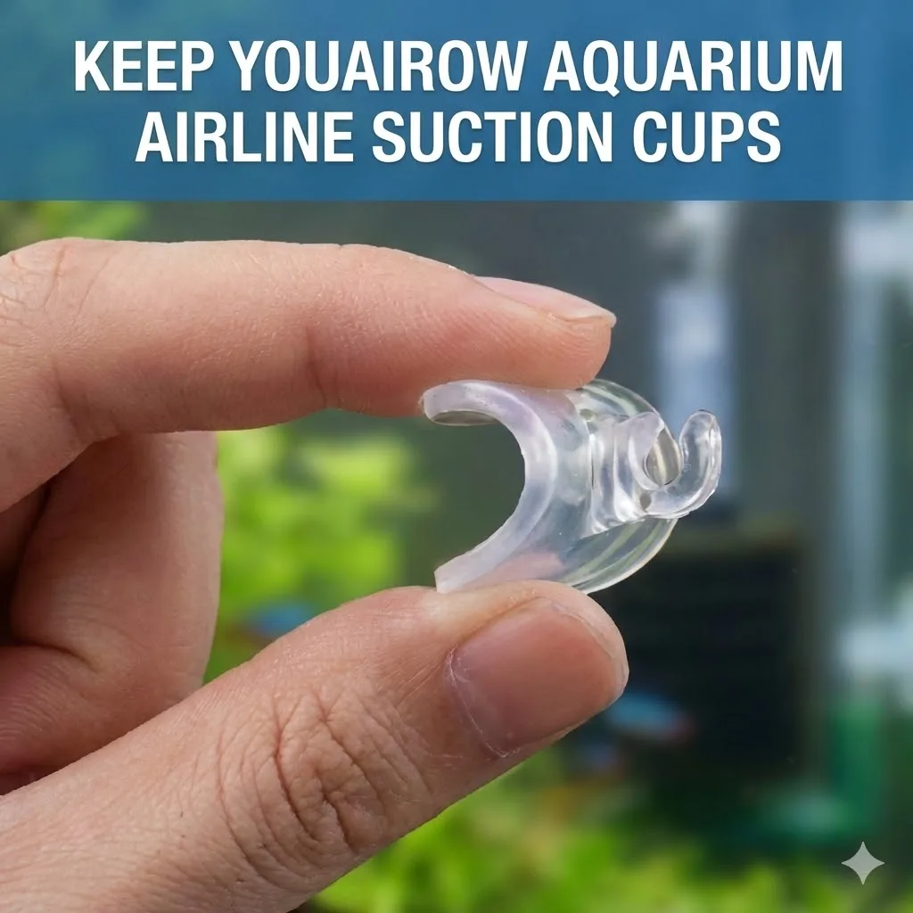 30/50 Stück transparente Aquarium-Saugnäpfe für Luftschläuche, starke Halterungen für Aquarienschläuche, 4/6 mm Sauerstoffrohrklemmen, Zubehör – Detail 5