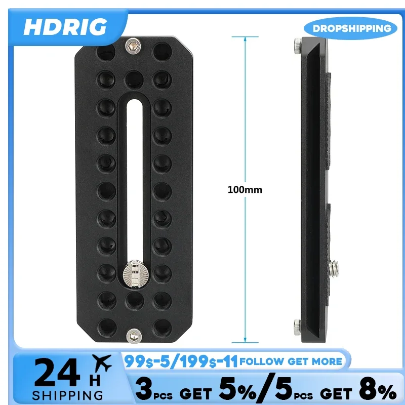 

HDRIG ARCA Swiss Baseplate 100mm Quick Release Plate With 1/4"-20 Mounting Screw For Photography Accessories