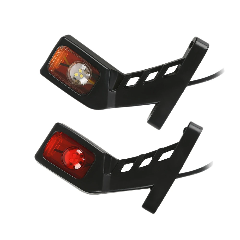 2Pcs 12V-24V 9LED Side Marker Light for Truck Trailer Caravan 3 Colour Lighting Outline Car Indicator Lamp