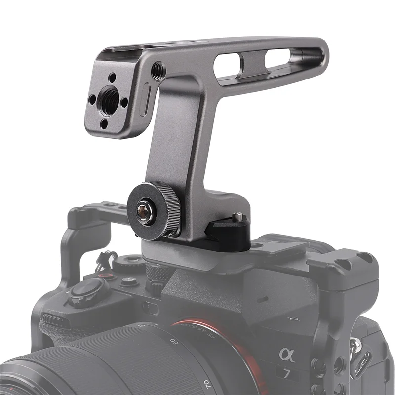 

AED6-Handle Cage Grip For Sony Nikon Canon DSLR Camera With Cold Shoe For Microphone LED Light Monitor Camera Accessories