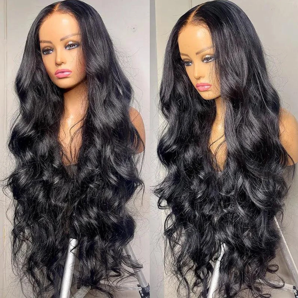 

30Inch Brazilian Body Wave Lace Front Wigs Pre Plucked 4x4 Lace Closure Wig for Women Transparent Human Hair Lace Frontal Wigs