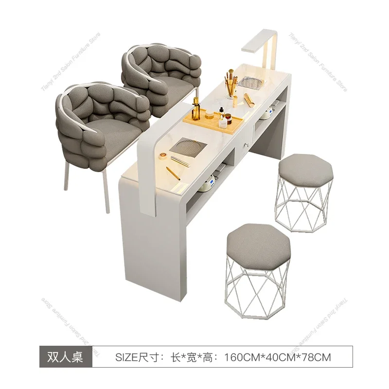 Dressing Multifunction Manicure Table Japanese Storage Marble Tabletop Cream Style Nail Tables Modern Salon Furniture Mesas LLMT