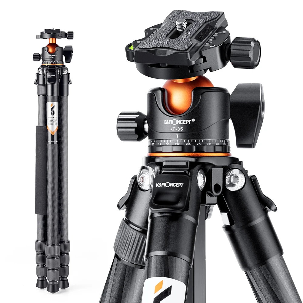 K&F Concept Carbon Fiber Camera Tripod Stand Monopod 70