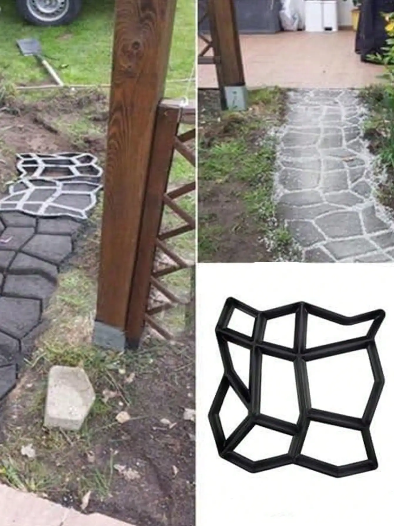 DIY Stone Mold Paving Concrete Mold Stepping Stone Paver Walkway Cement Mold Suitable for Lawns  Gardening