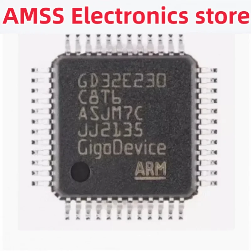 AMSS 1/5PCS GD32E230C8T6 GD32E230  LQFP-48 ARM 32-bit Microcontroller MCU  Chips100% NEW and