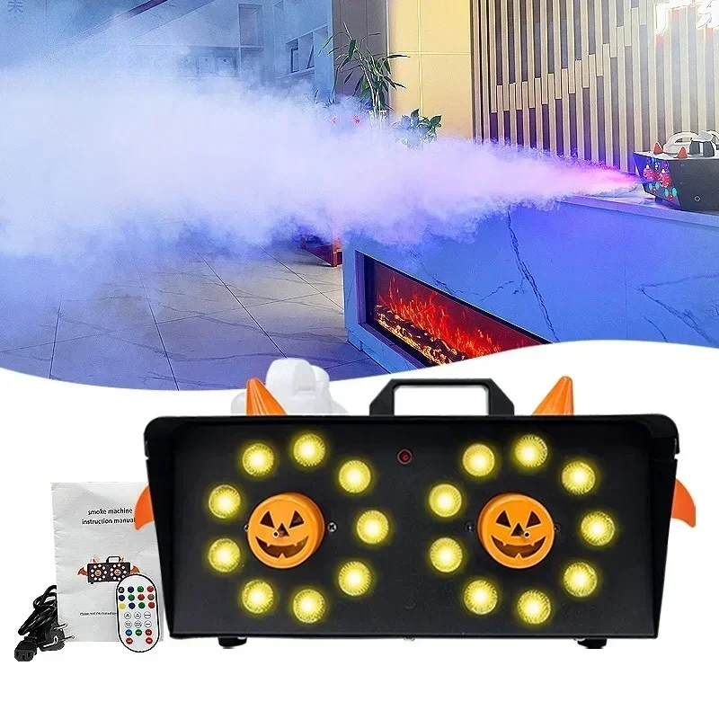 2025 factory wholesale new style LED bat pumpkin decoration smoke fog  for halloween activity christmas party