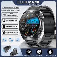 For Huawei Xiaomi New 2 in 1 SmartWatch Men Rugged Military Bluetooth Call Heart Rate Fitness Tracker IP68Waterproof Smartwatch