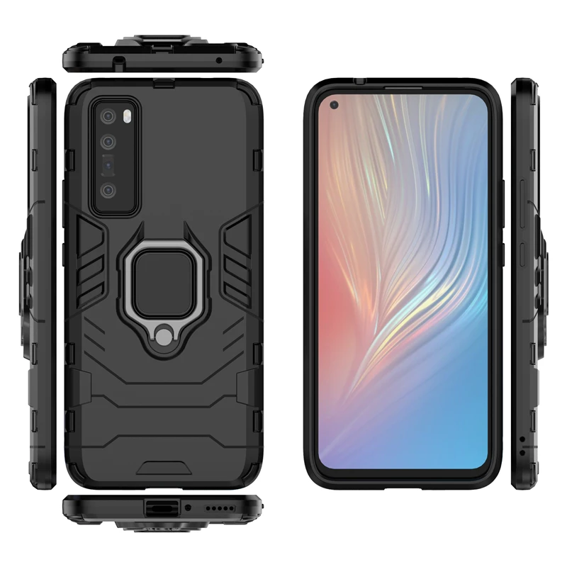 For Huawei Nova 7 5G Case Armor Magnetic Suction Stand Full Cover For Huawei Nova 7 Case Cover For Huawei Nova 8i 7 SE 7 8 Pro