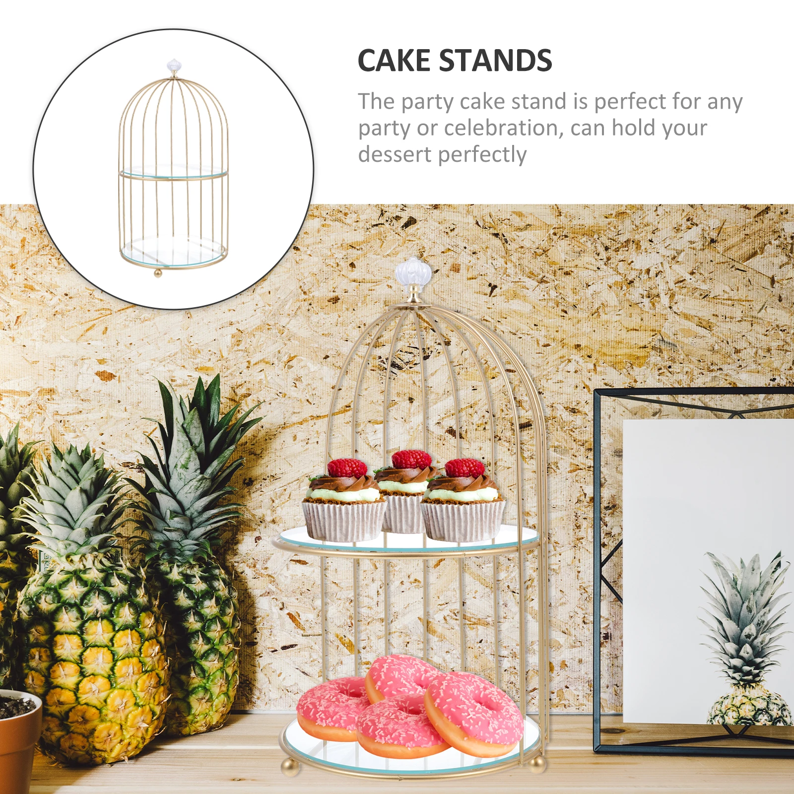 

Cake Stand Appetizer Serving Tray Metal Cupcake Holder Pie Display Risers for Decor Fruit Server Plate Wedding Dessert
