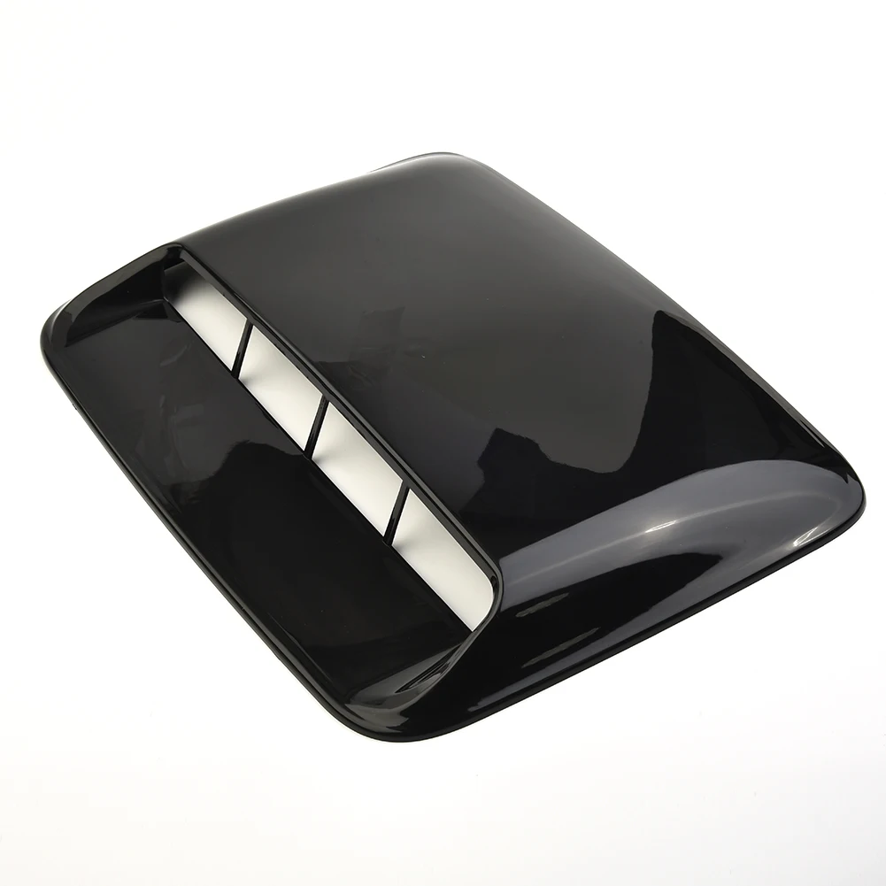 1 PCS Bright Black Leaf Type Hood Decoration Car Refitted Air Outlet Hood Decoration Hood False Air Outlet Sticker
