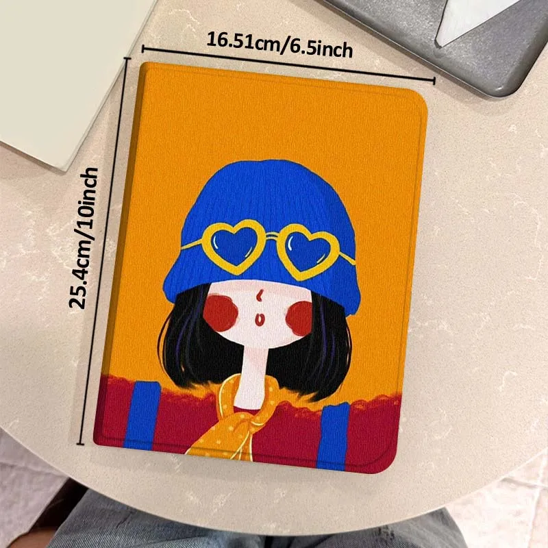 Hut Brille süße Mädchen Muster Fall für Lenovo Pad Tab Legion Xiaoxin Y900 Y700 K10 M10 P11 3rd Pro GT Plus Gen Abdeckung Tablet