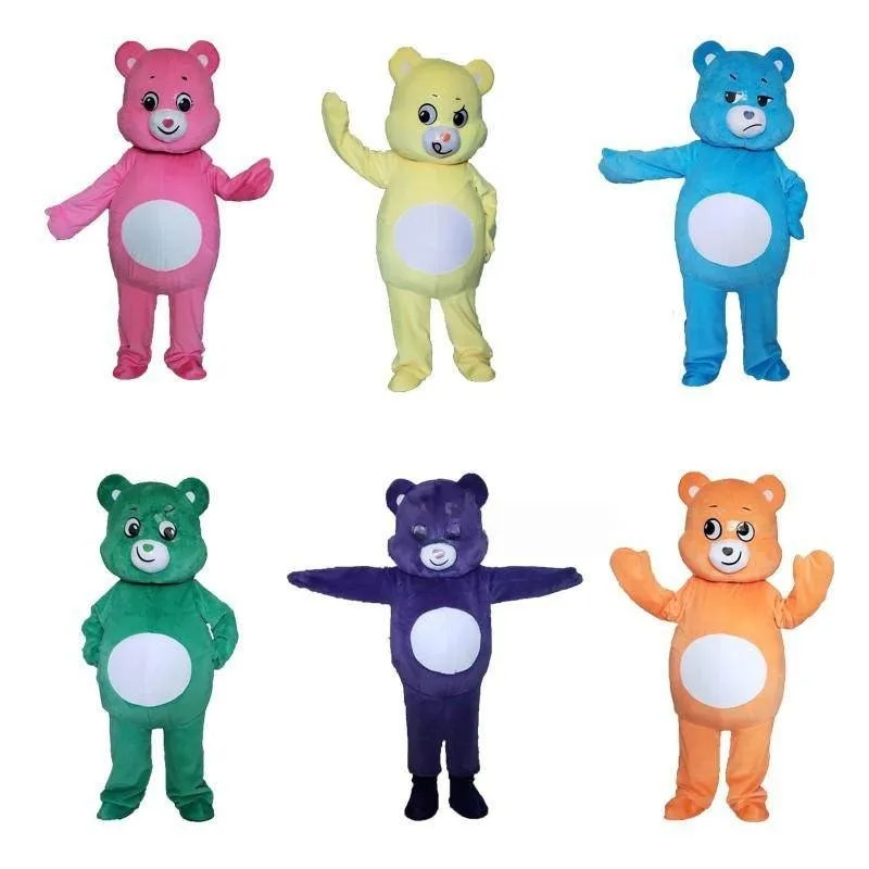 Schattige regenboog beer mascotte kostuum volwassen anime cartoon liefde beer cosplay kostuums carnaval feest verjaardag karakter halloween outfits - afbeelding 2