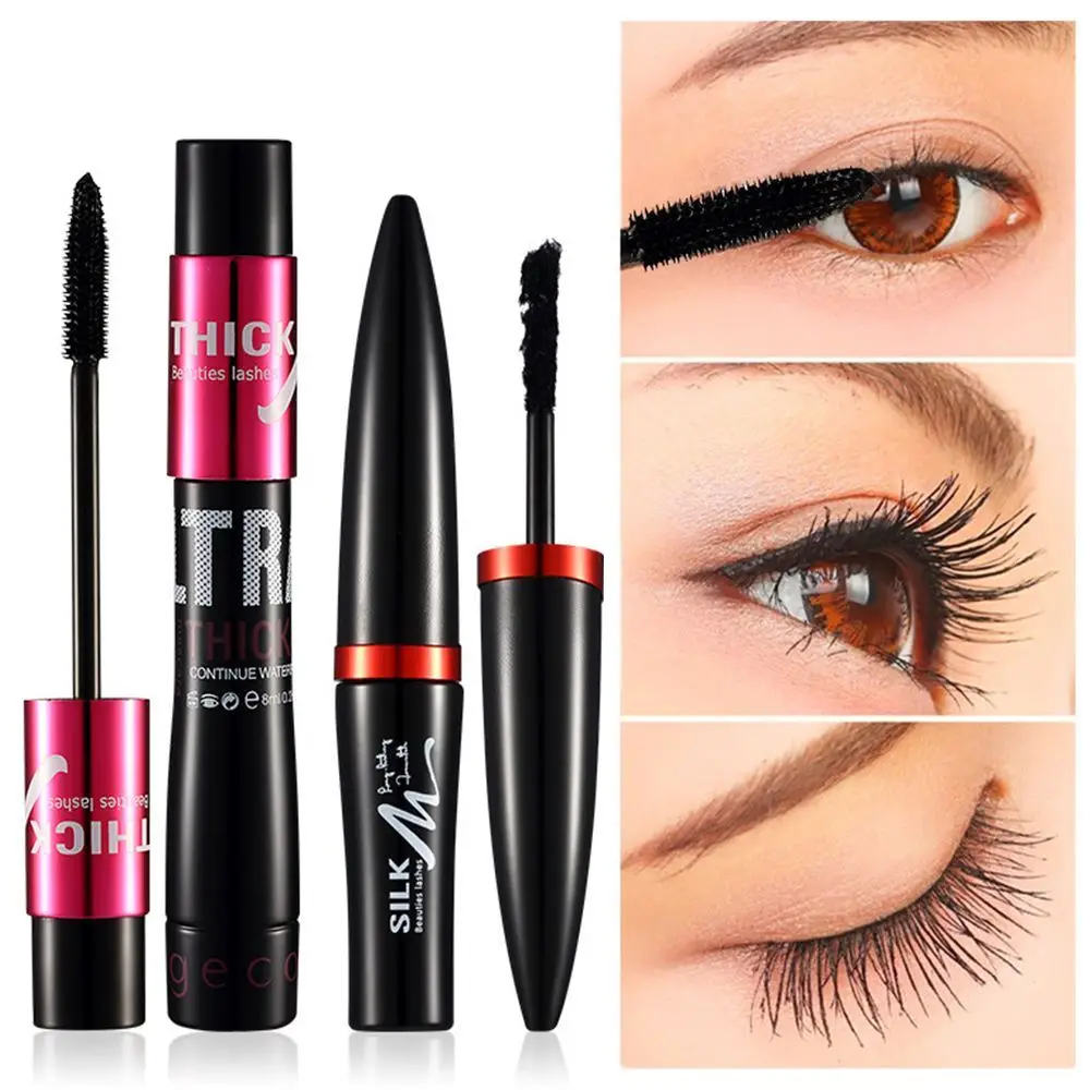 Cosmetica Cosmetische Pauwvezel Volume Curling Zwarte Wimper Curling Make-Up Extensie Mascara