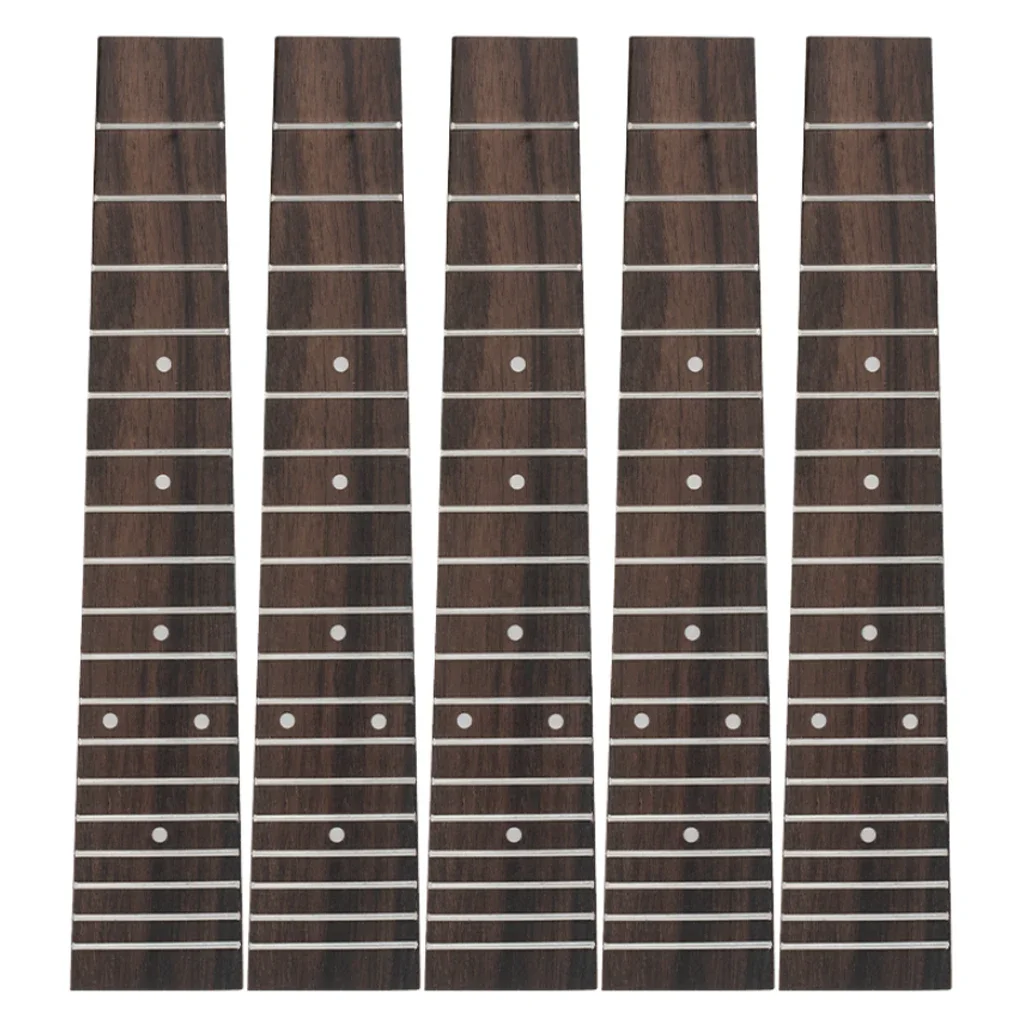 LOOK 1/5/10 PCS Ukulele Fingerboard 18 Frets 23 Inch Uke Fretboard W/ White Dots Inlay Ukulele Parts Accessories