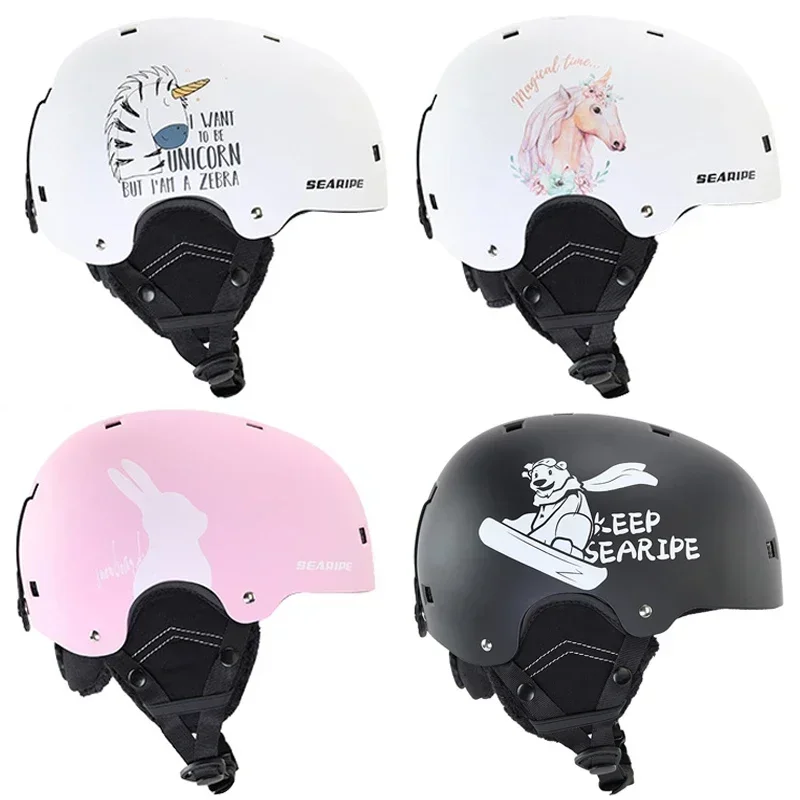 Boy Girl Snowboard Wear Snow Helmet 2025 Sport Earmuff Safety Outdoor Kids Skiing Helmet Snowmobile Motorcycle Helmets Equipment