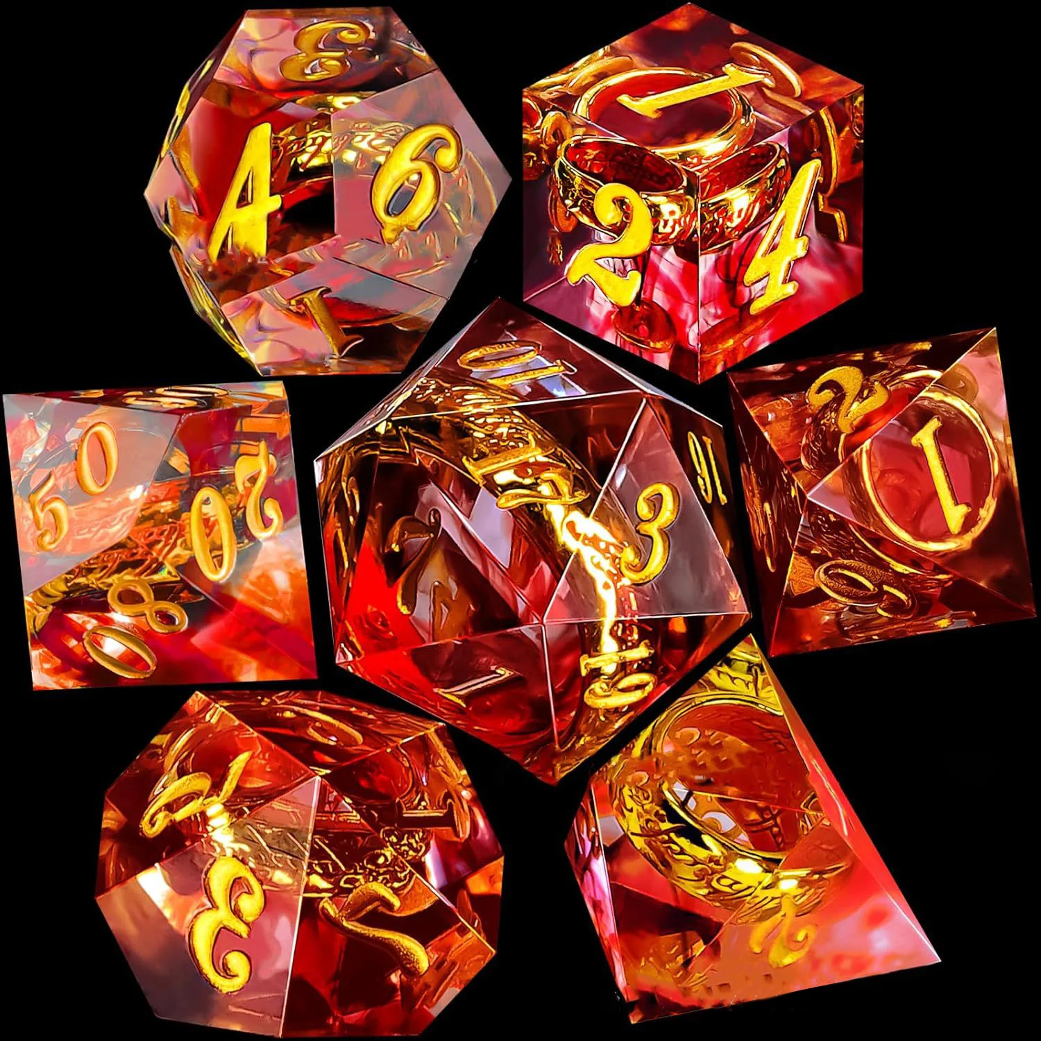 Hot-Selling Ring Element Board Game Dice Set Dungeons & Dragons D&D Multiplayer Tabletop Game Props