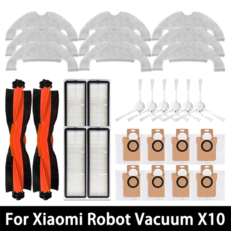 Для робота Xiaomi X10 aspirador Accesorios,principal cepillo, биговое cepillo,filtro,mopa,bolsa para polvo