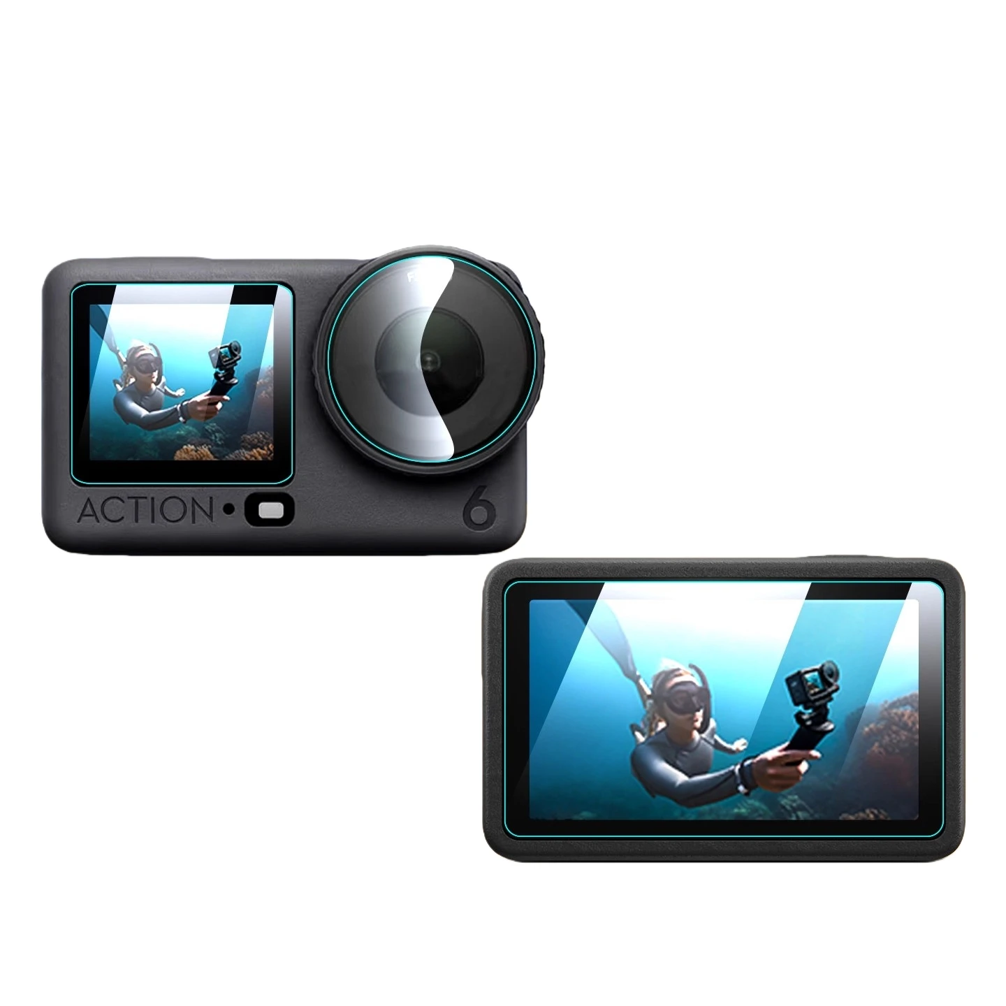 

Suitable for DJI OSMO Action6 Tempered Glass Screen Protector Lens Protective Film Action Camera Accessories