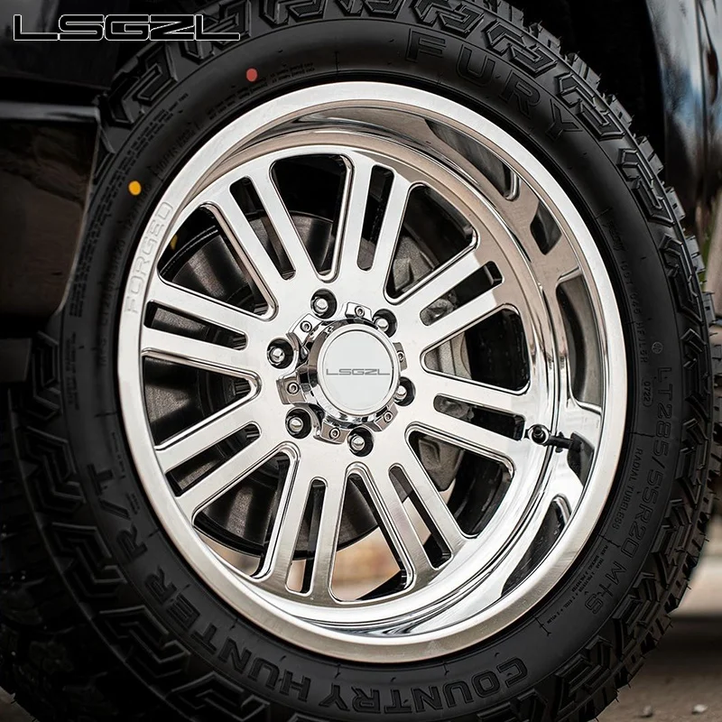 Lsgzl Forged Alloy Deep Dish 6 Holes 8 Holes 8x180 6x139.7 Custom 22-30 Inch for chevy Silverado F250 F350 Pickup Truck Wheel