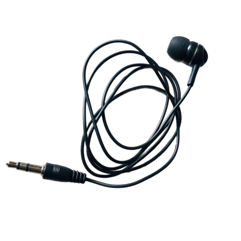 B2EF .5mm Single Side In Ear Earphone Earbud Coiled Corded Headsets for Mobile Phone