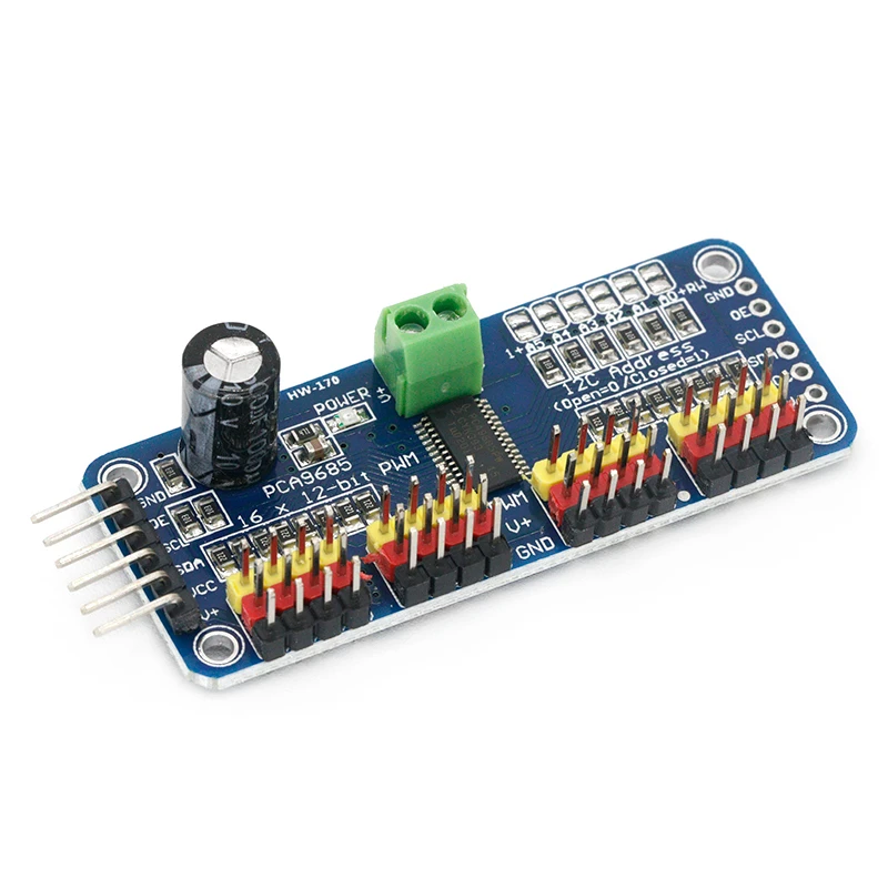 16 canale 12-bit PWM/Servo interfaccia di Driver-I2C PCA9685 modulo pi shield modulo servo shield