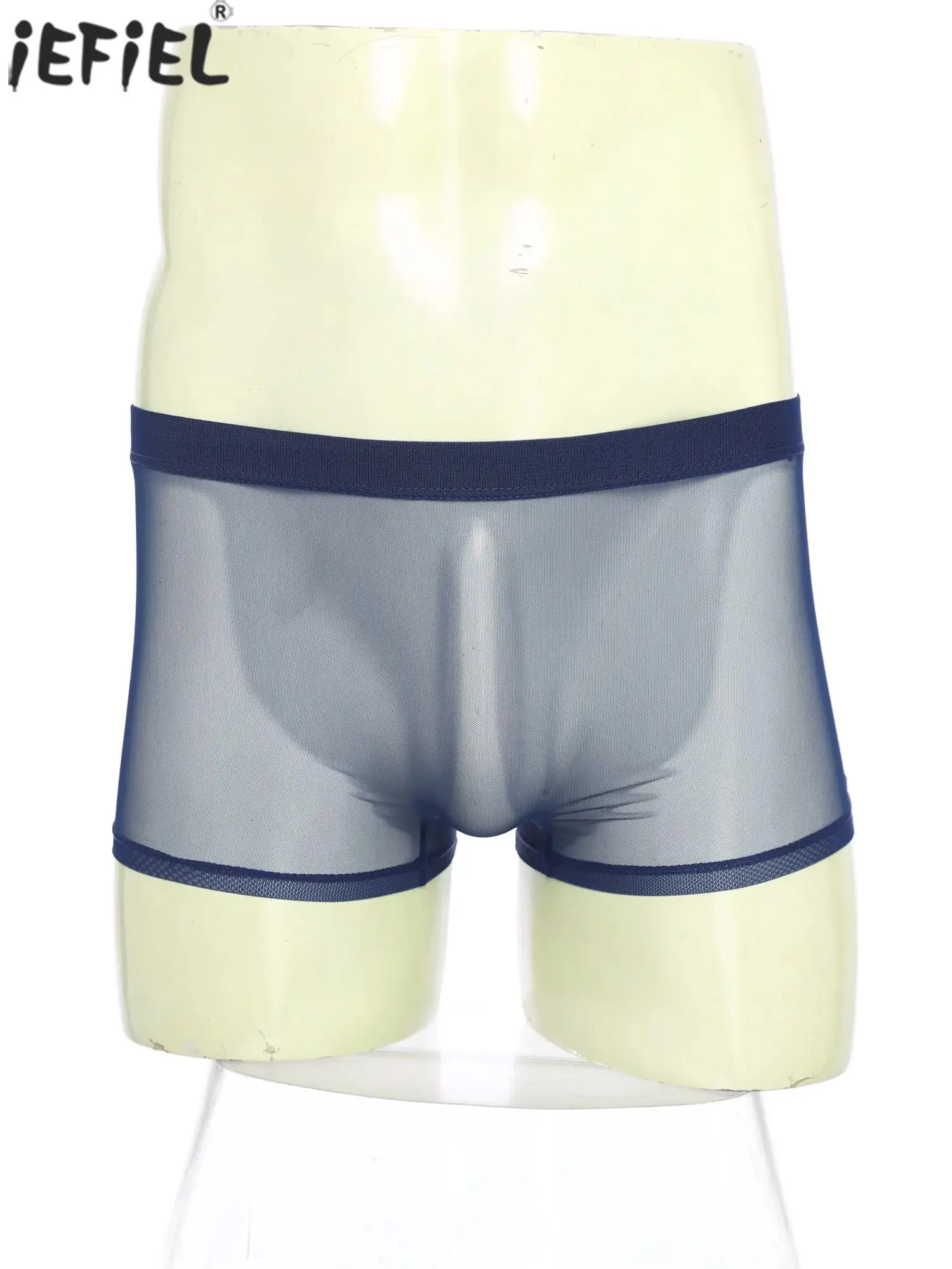 

Men's Sexy Breathable Stretchy Underpants Elastic Waist Ultra Thin Boxer Panties See Through Sissy Daily Everyday Underwear