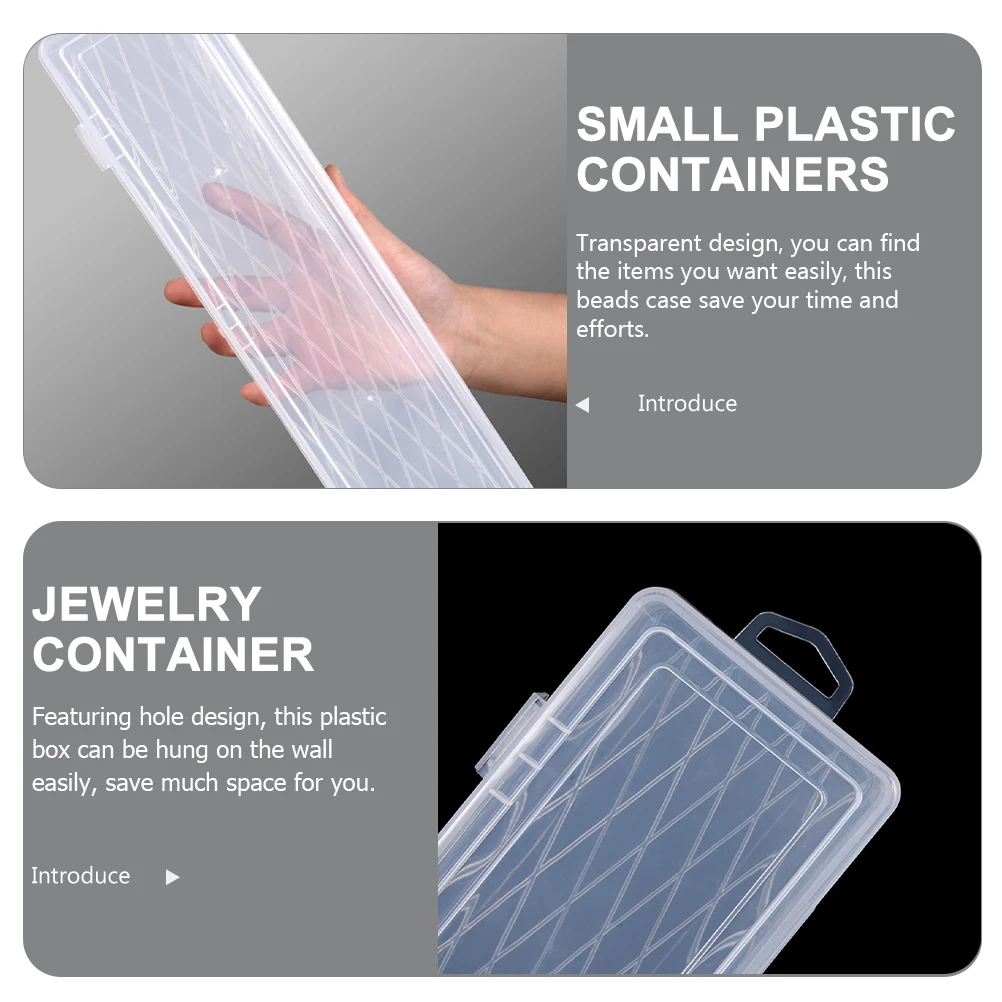 

Transparent Tool Box 14 Inch Parts Case Beads Jewelry Craft Storage Small Plastic Containers organizer Large Capacity Sturdy