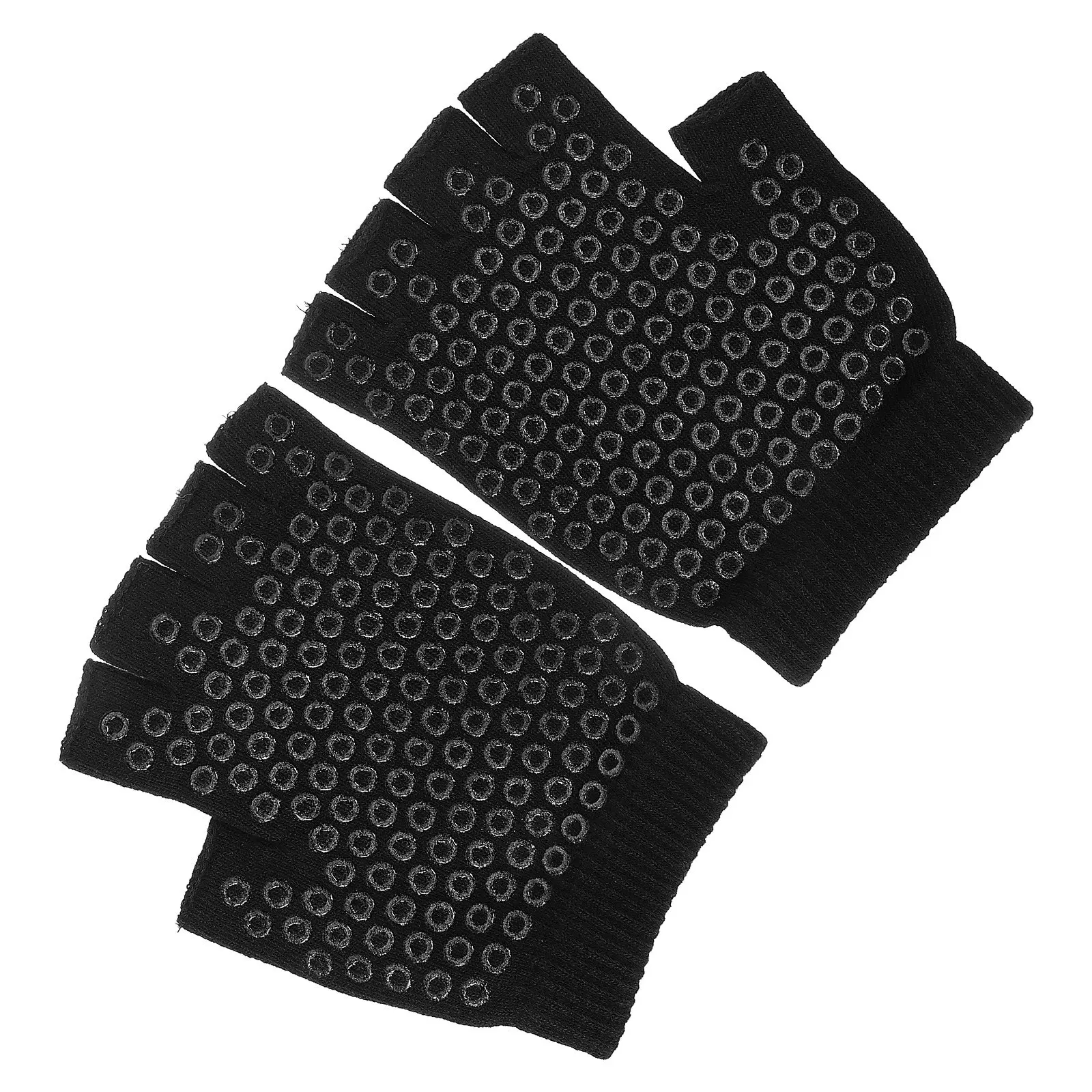 1Pair Yoga Gloves Female Fingerless Anti-Slip Non-Slip Ballet Dancing Workout Fitness Gloves Breathable Cotton