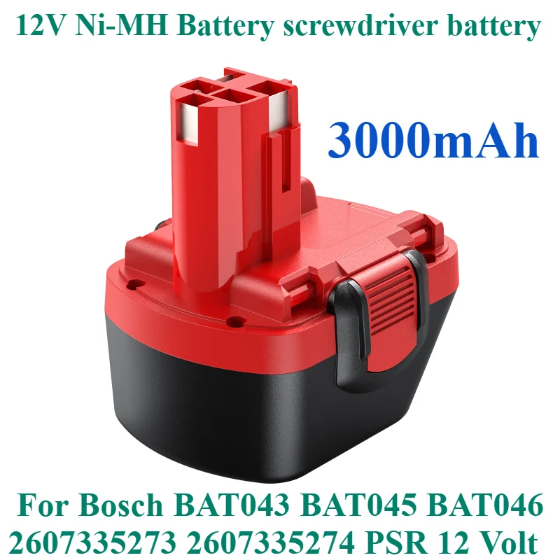 For Bosch BAT043 BAT045 BAT046 2607335273 2607335274 PSR 12V Ni-MH Battery 12 Volt Screwdriver Battery