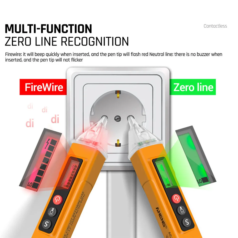 ANENG VC1010 Electrical Test Pen Intelligent Multimeter Pen-Shaped Electrical Instrument NCV Voltage Tester Wire Detector