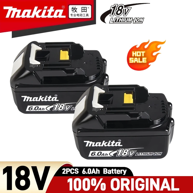 

Original Makita 18V Battery, 6Ah/5Ah/3Ah makita battery, for Makita BL1860B BL1850B BL1840 BL1830B BL1815, DC18RC Charger