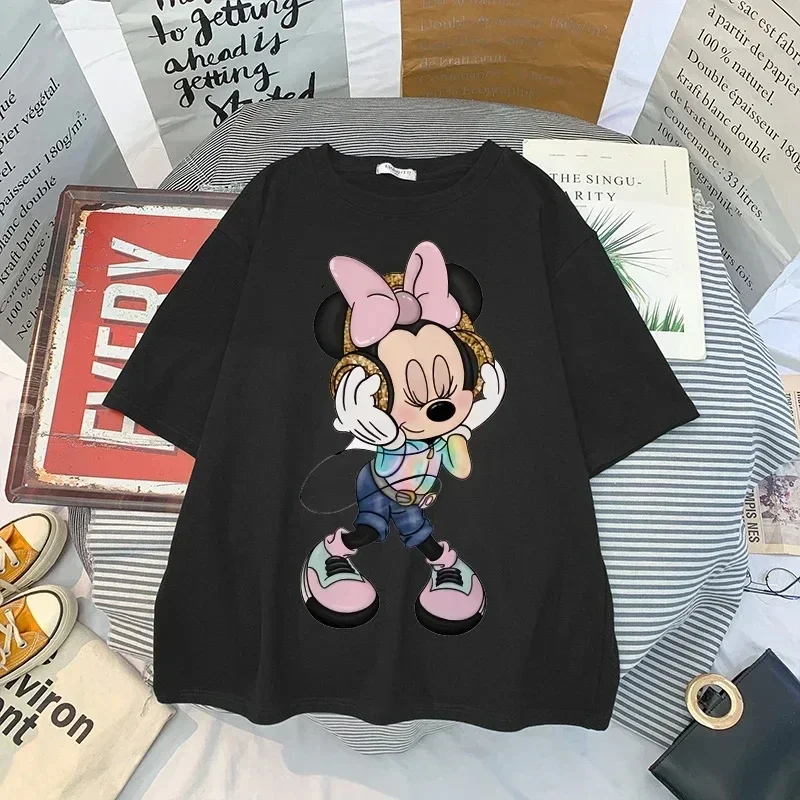 Économie de dessin animé vintage pour femmes, haut Minnie Boy Girl, vêtements Kawaii, mode des années 90, nouveau, Y2K