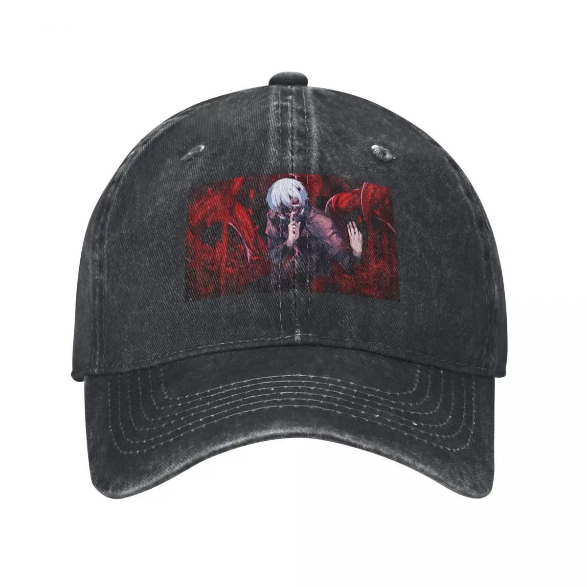 Anime Ghoul Baseball Caps Casual Distressed Cotton Snapback Cap Men Women Outdoor Activities Gift Hats Cap