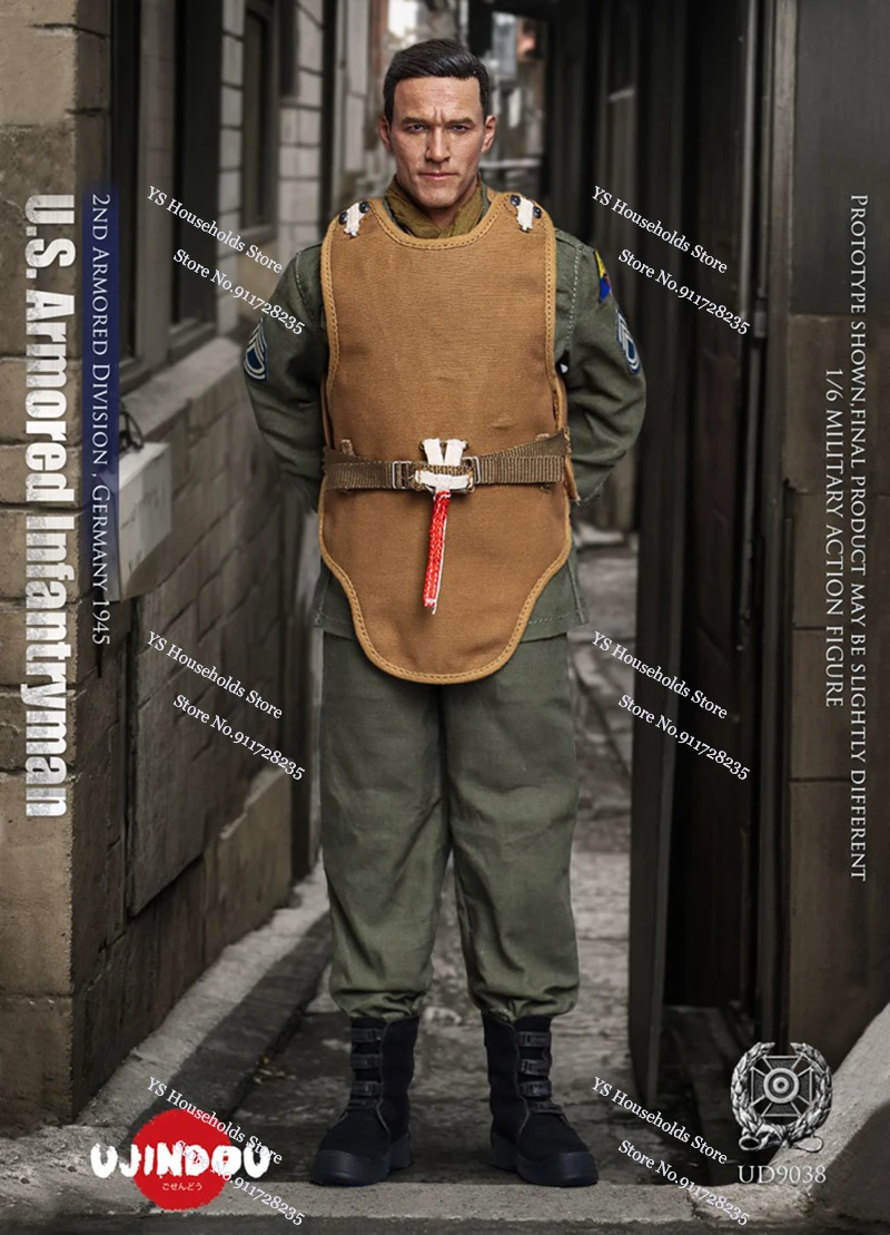 UJINDOU UD9038 1/6 US Armored Infantryman Actionfigurensammlung, statisches Militärgewehrmodell, Ornament, 30,5 cm, männliches Soldatenmodell
