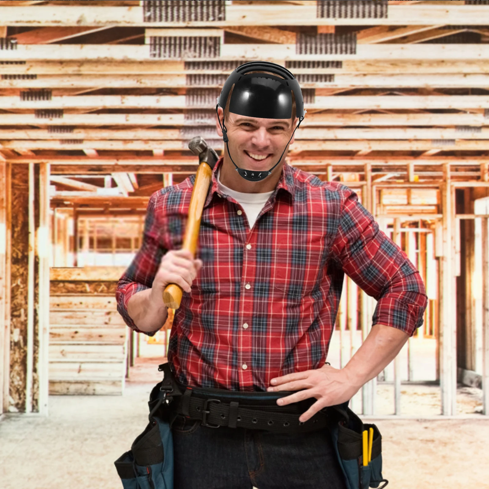 

Hard Hat Suspension Breathable Liner Lightweight Durable Impact Resistant Adjustable Chin Strap Accessory