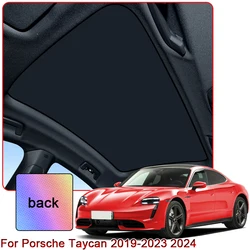 Parasol de techo de cristal de hielo colorido para coche, cubierta de sombreado ciego con Clip, para Porsche Taycan 2019-2022 2023, 2024