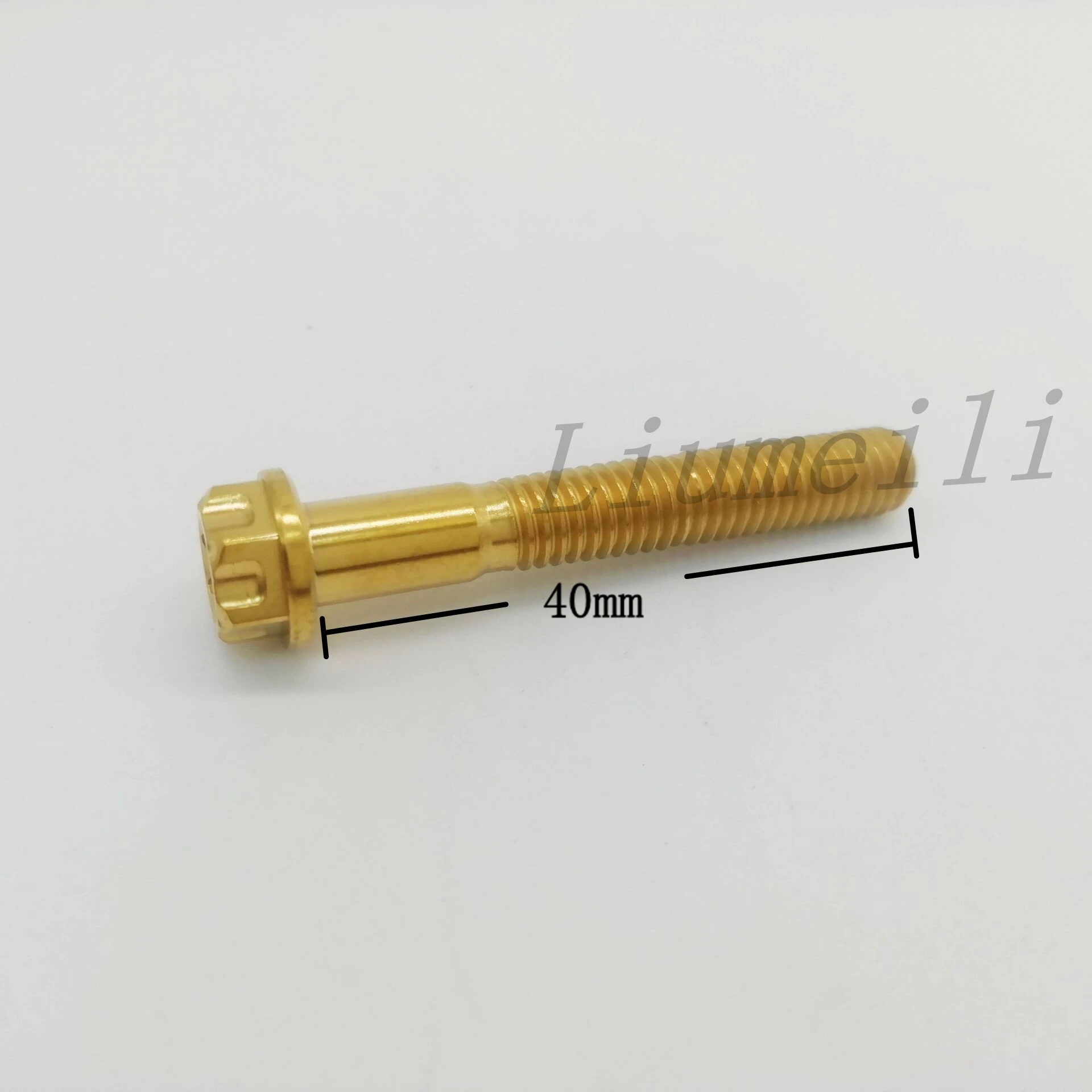 Liumeili Titanium Ti Bolts Torx Head Flange Screw M6X40mm Gold bolts For Bike Motorcycle 1PC