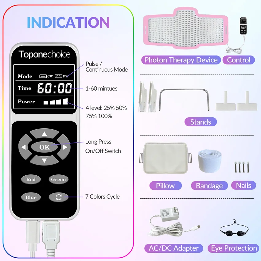 Mascarilla facial LED de 7 colores, terapia fotodinámica, máquina de belleza de fotones de silicona suave para reafirmar la piel corporal, blanqueamiento antienvejecimiento