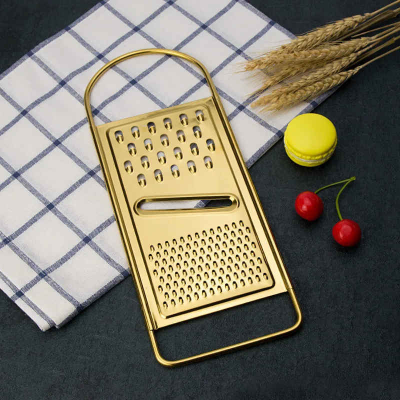 Gold-plated Brass Silver Surface Plane Grater Stainless Steel Grater Scraper Grater Kitchen Accessories Rallador Drop Shipping