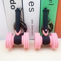 BP Pink Heart Support Stick Hammer Keychain