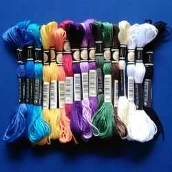 oneroom Multcolor   10Pcs/lot 8m Length Thread Cross Stitch Cotton Sewing Skeins Embroidery Thread Floss Kits