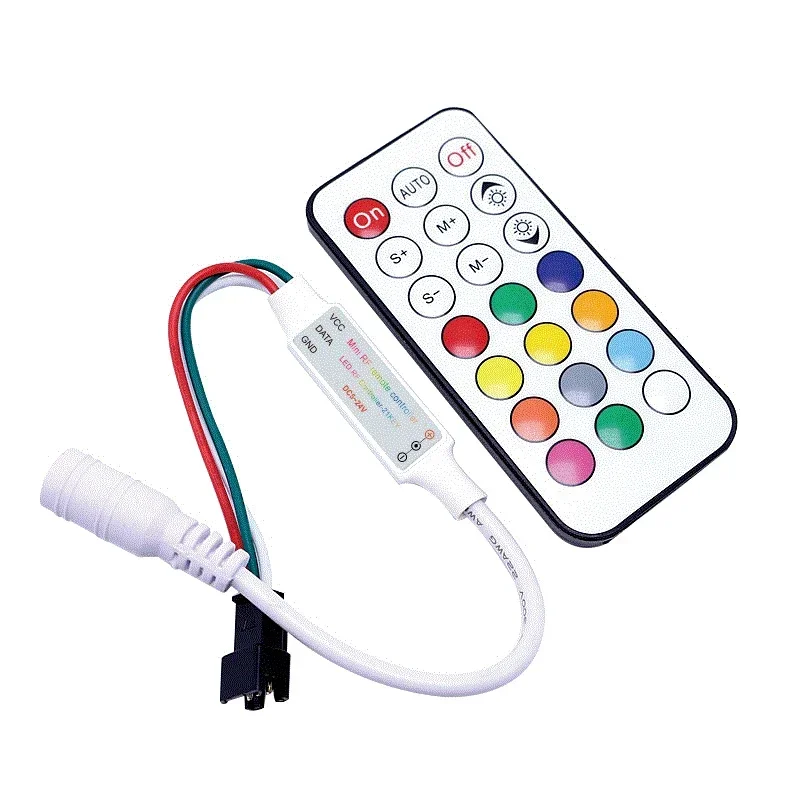 RGB Controller WS2812B WS2811 SK6812 6803 6812 1903 LED RGB Strip Dimmer USB 5V 12V RF Wireless Remote Control 3Pin Jack Output