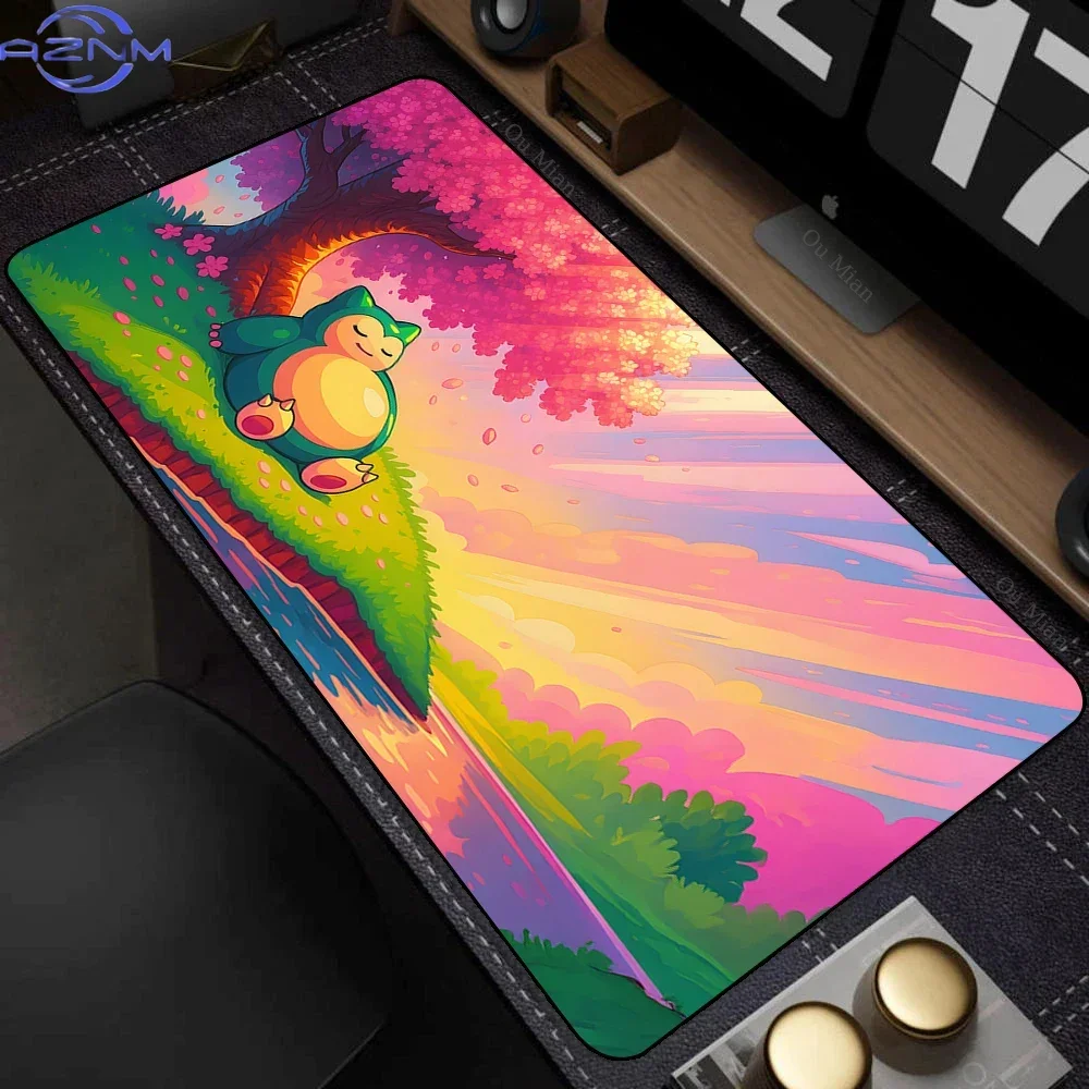 Pokemon Color Splash Gaming Desk Mat XXL, Big Computer Mouse Pad, Non-slip Rubber Keyboard Mat, Vibrant Anime Table Pad for Game