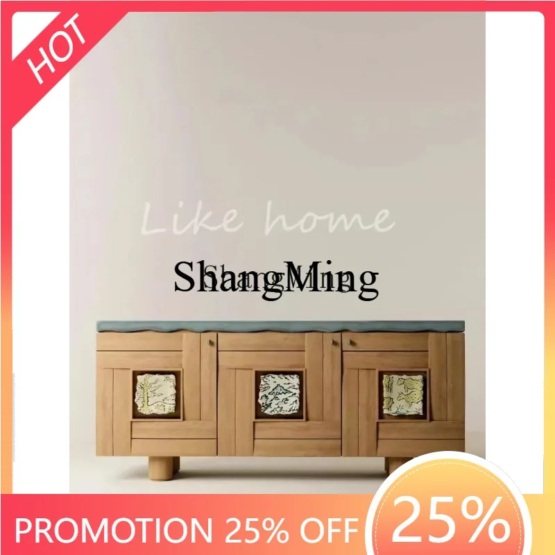 

CL нагрудный шкаф из цельного дерева, многофункциональный боковой шкаф для дома, ретро, дома, современный шкафчик для гостиной