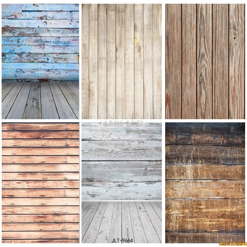 Shuozhike ศิลปะผ้าวินเทจสีไม้กระดานพื้นหลังภาพถ่ายฉากหลังสำหรับ ZLSY-82อุปกรณ์ประกอบฉากพื้นหลังสตูดิโอถ่ายภาพ